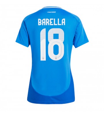 Italien Nicolo Barella #18 Hjemmebanetrøje Dame EM 2024 Kort ærmer